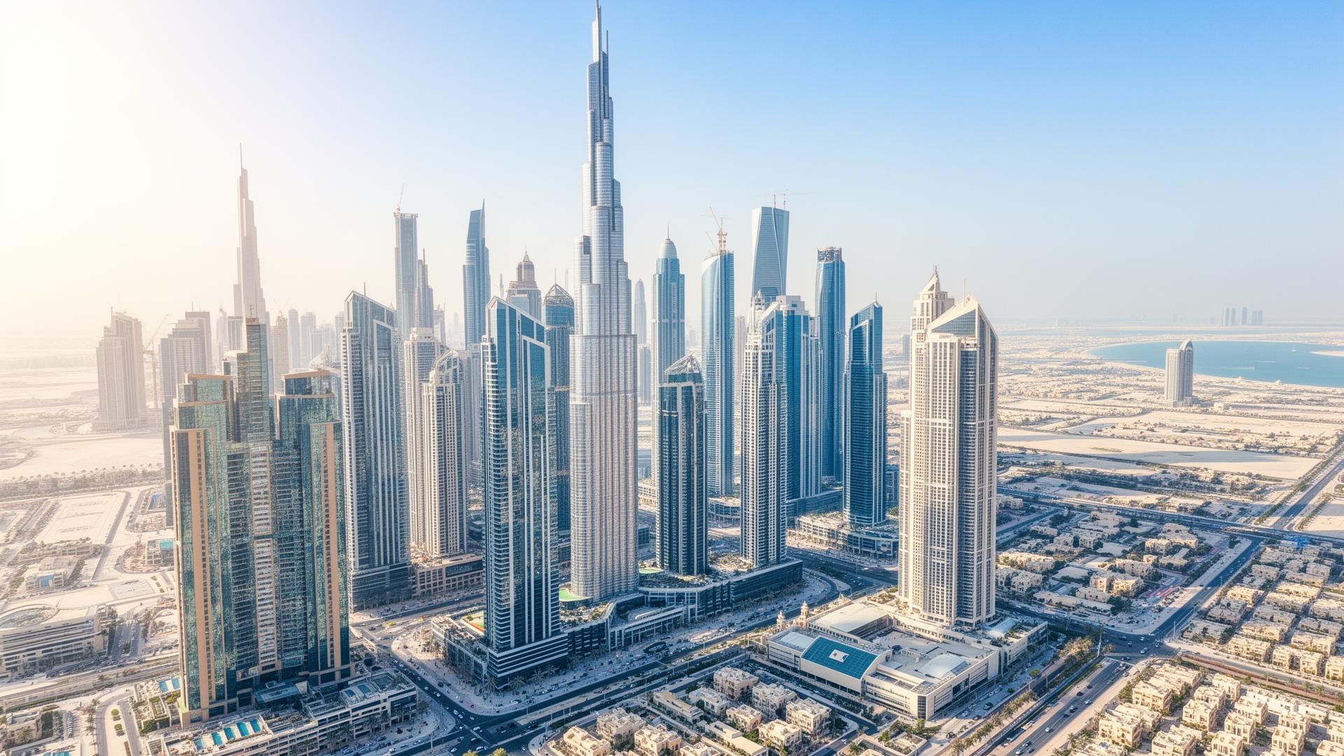 Dubai business district skyline